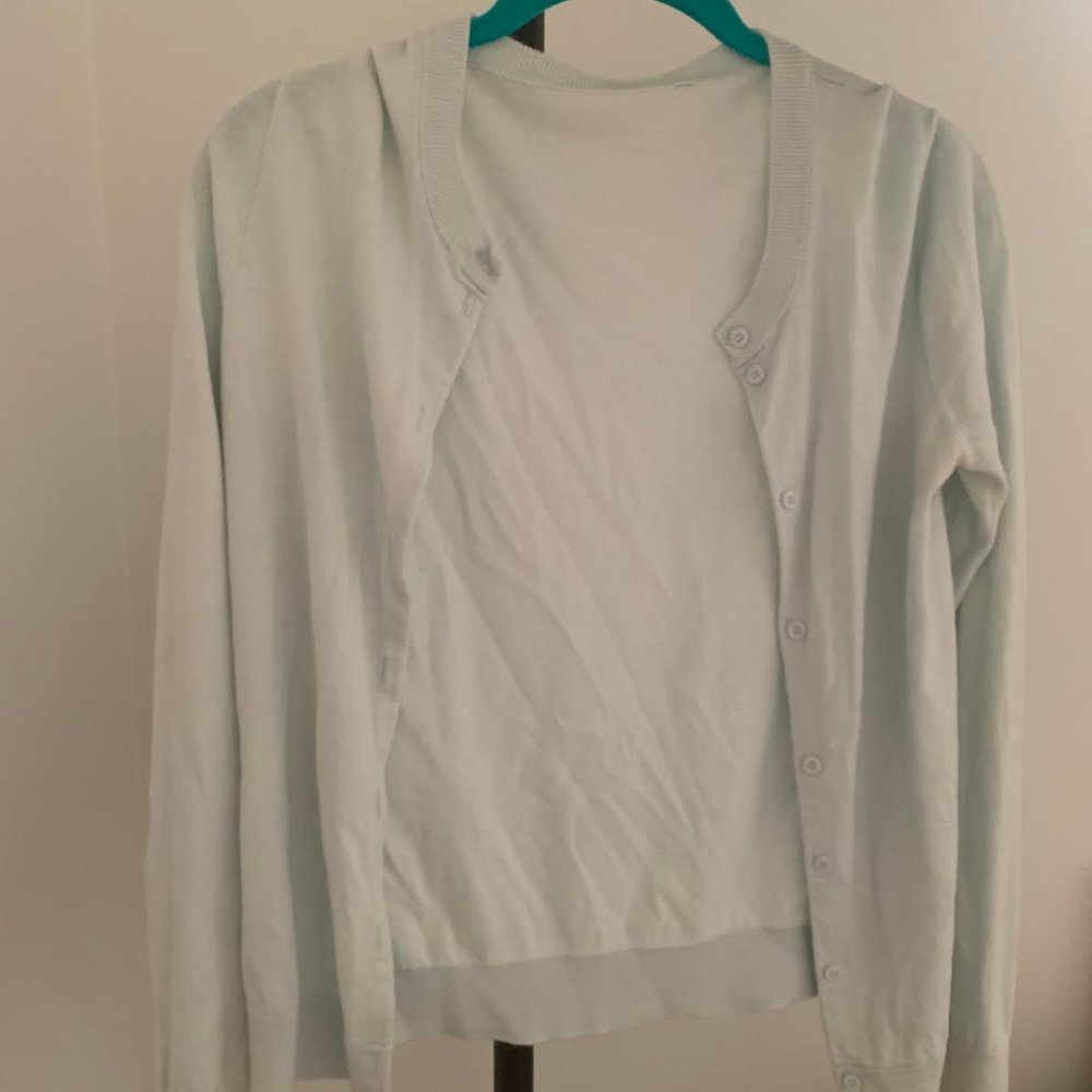 JCrew Factory Baby Blue Cardigan